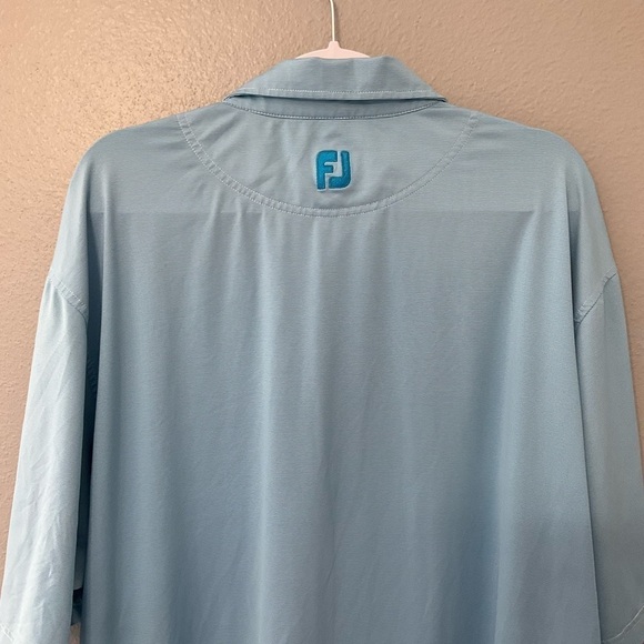 Foot joy Ultimate High-Tech Golf Shirt size XX L light blue T35 - Picture 7 of 7